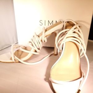 White strappy open toe